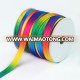 Custom Printed Foldover Silk Stretch Elastic Rainbow Ribbon