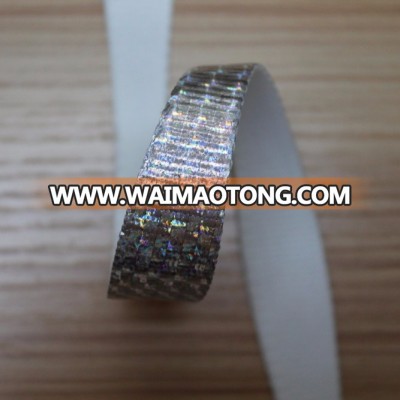 Hot selling shiny polyester variable jacquard wrist strap for belt handbag clothing webbing reflective sheeting ribbon